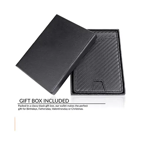 Slim and Durable Carbon Fiber Wallet with Money Clip